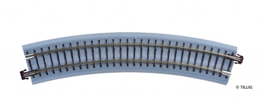 Tillig 83719 - Bettungsgleis braun, gebogenes Gleis R310/30° (TT, H0m)